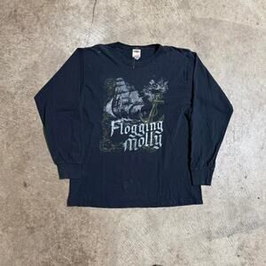 Black Flogging Molly Band Tee Graphic Longsleeve Shirt